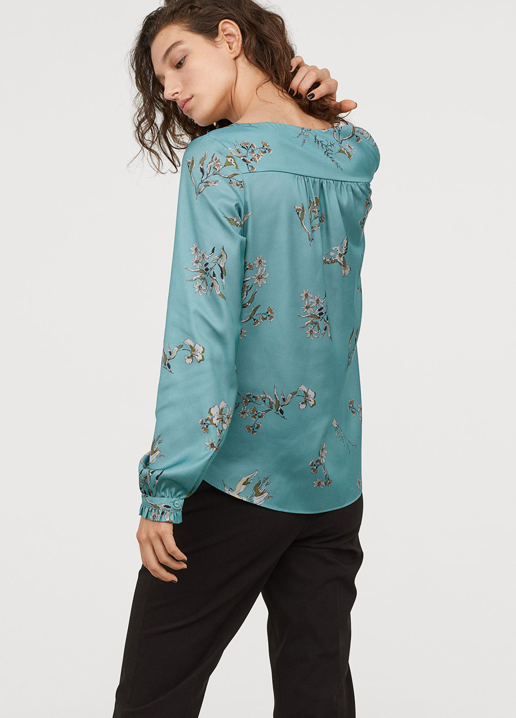 Бірюзова демісезонна блуза H&M