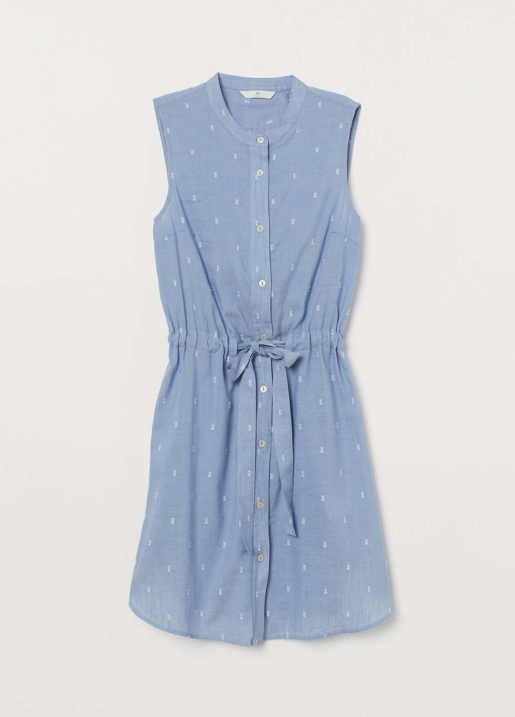 Голубое кэжуал платье H&M с геометрическим узором
