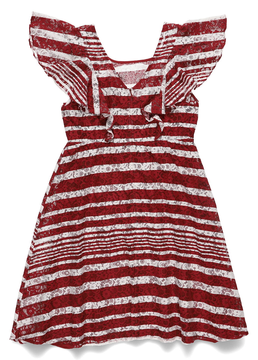 Комбінована кежуал сукня кльош MINT&BERRY в смужку