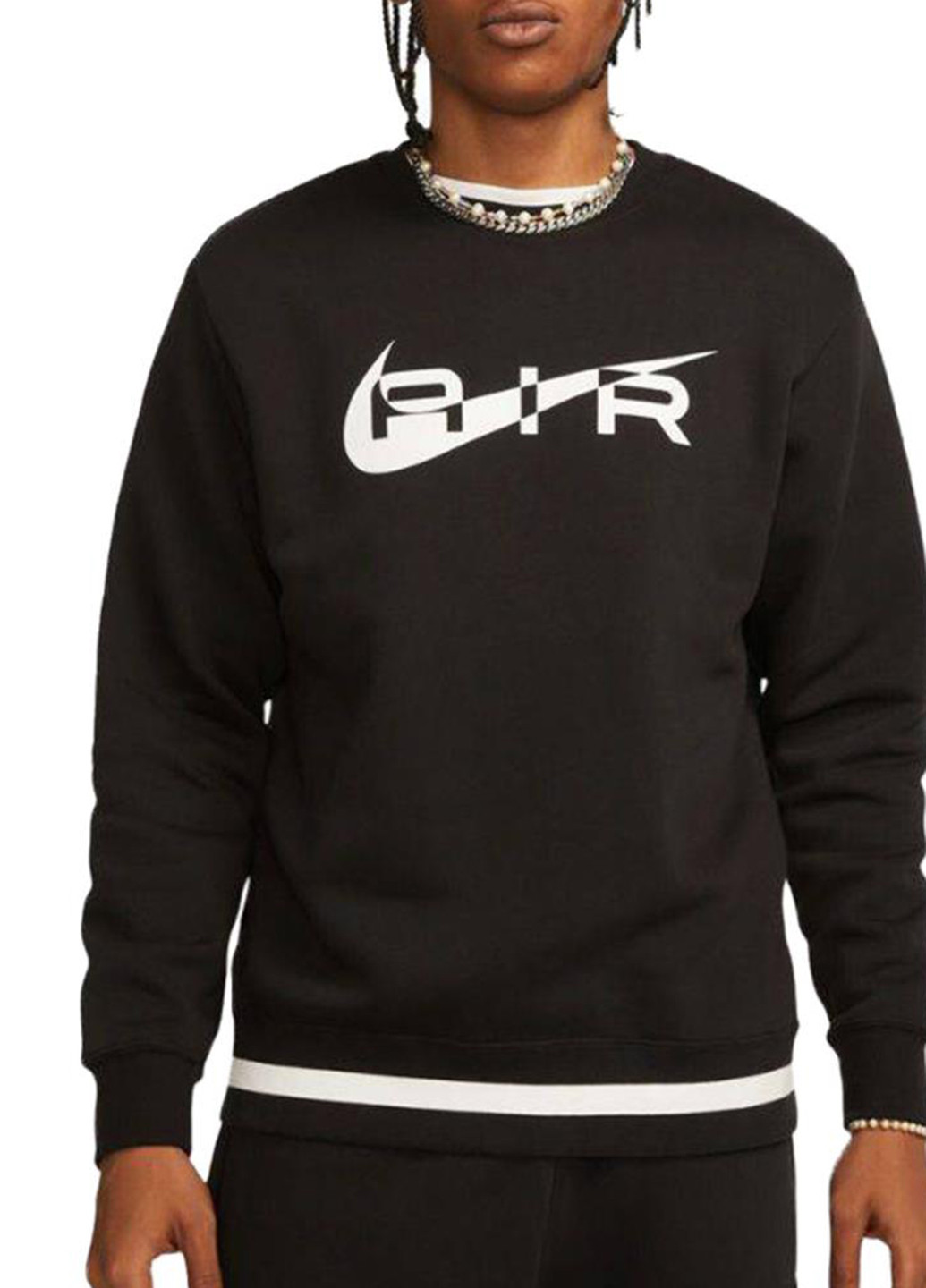 Чорний світшот fn7692-010 Nike логотип без декору (321974843)