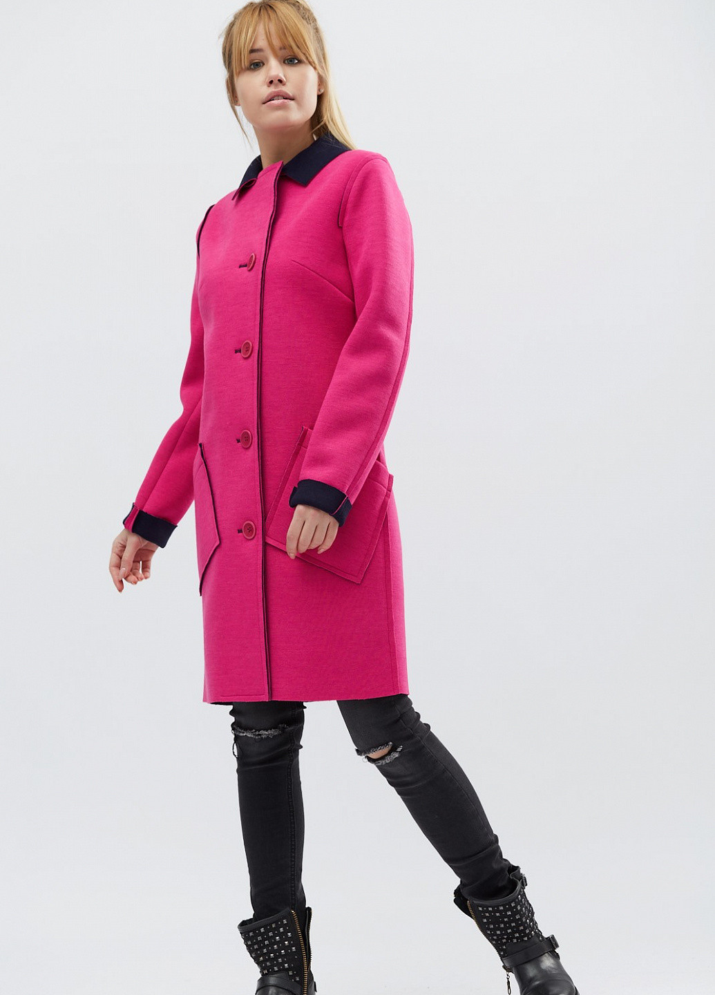 Малинове демісезонне Пальто X-Woyz