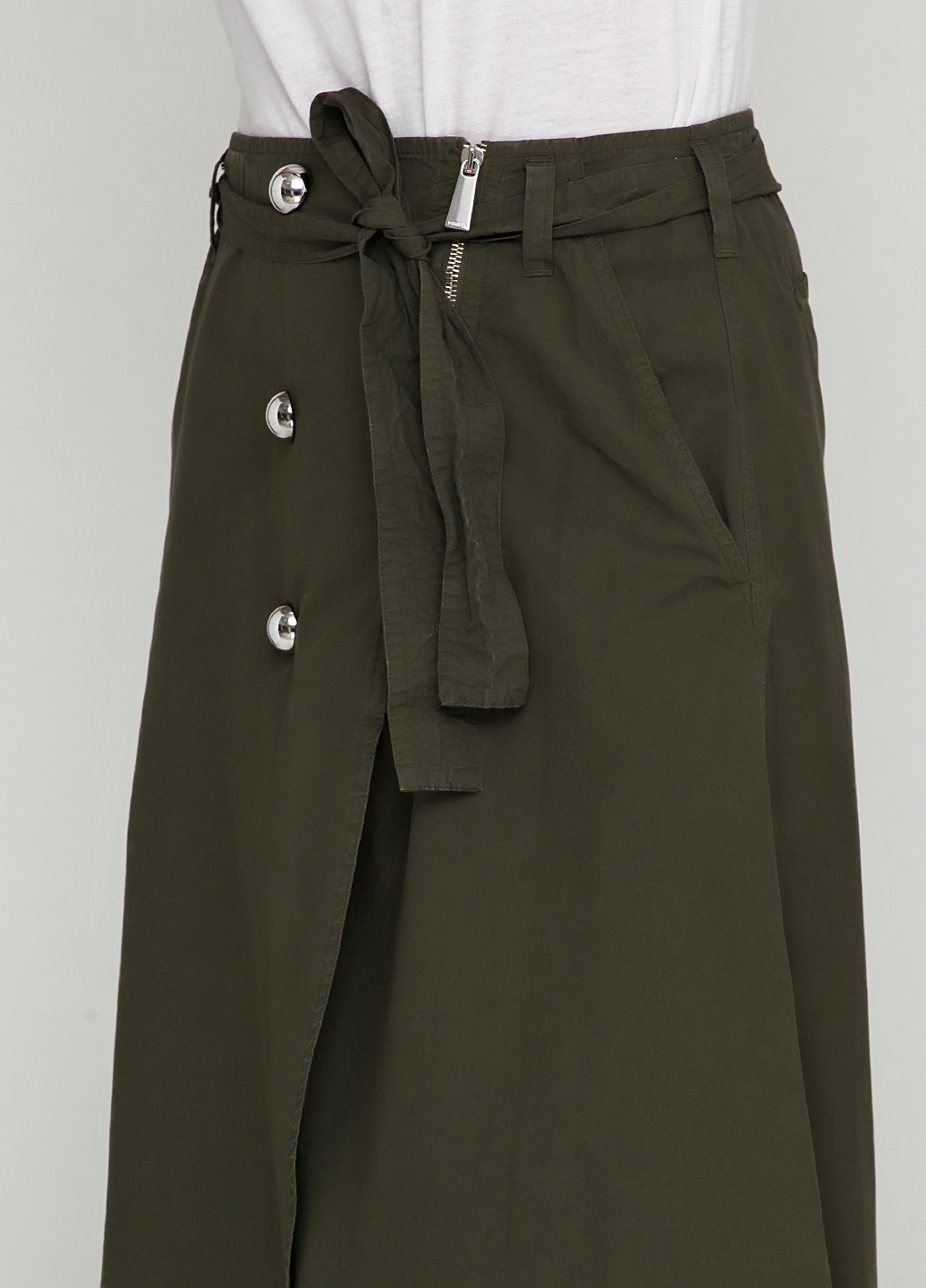 Оливковая (хаки) кэжуал однотонная юбка Pinko