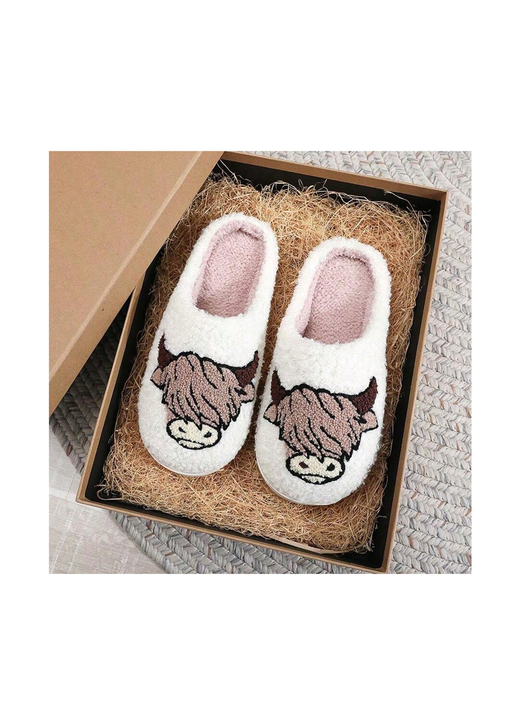 Белые домашние тапочки SHEIN