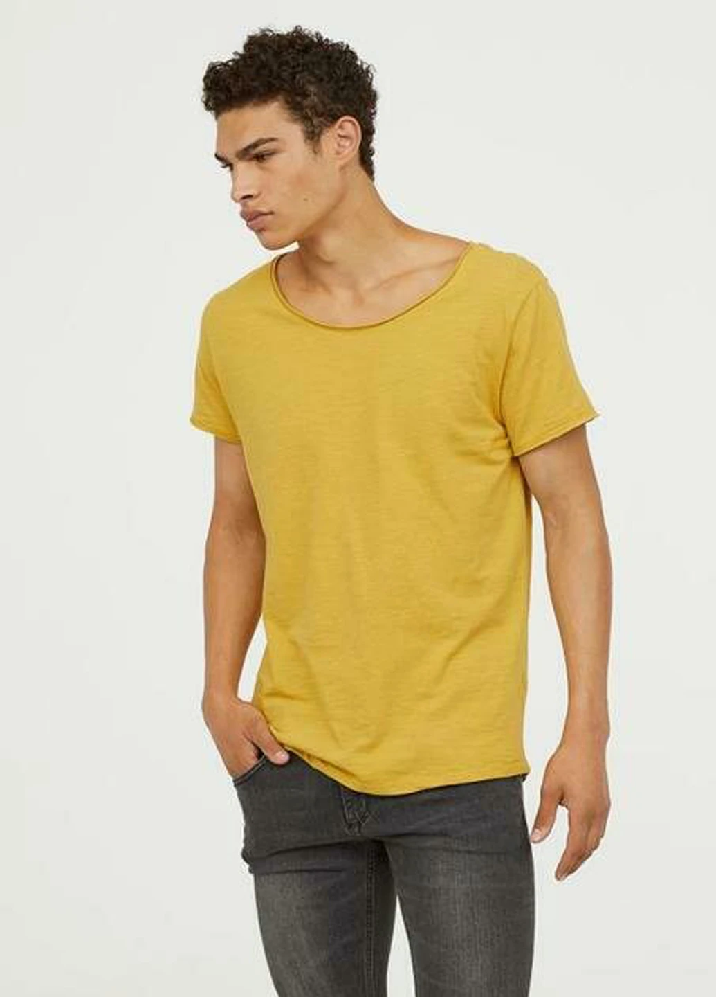 Желтая футболка H&M