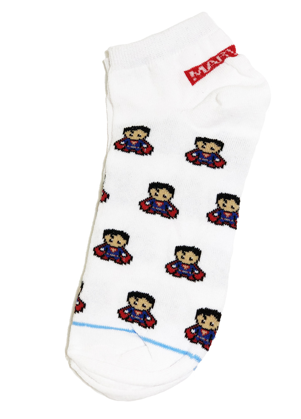 Шкарпетки Superman короткі Rock'n'socks білі повсякденні