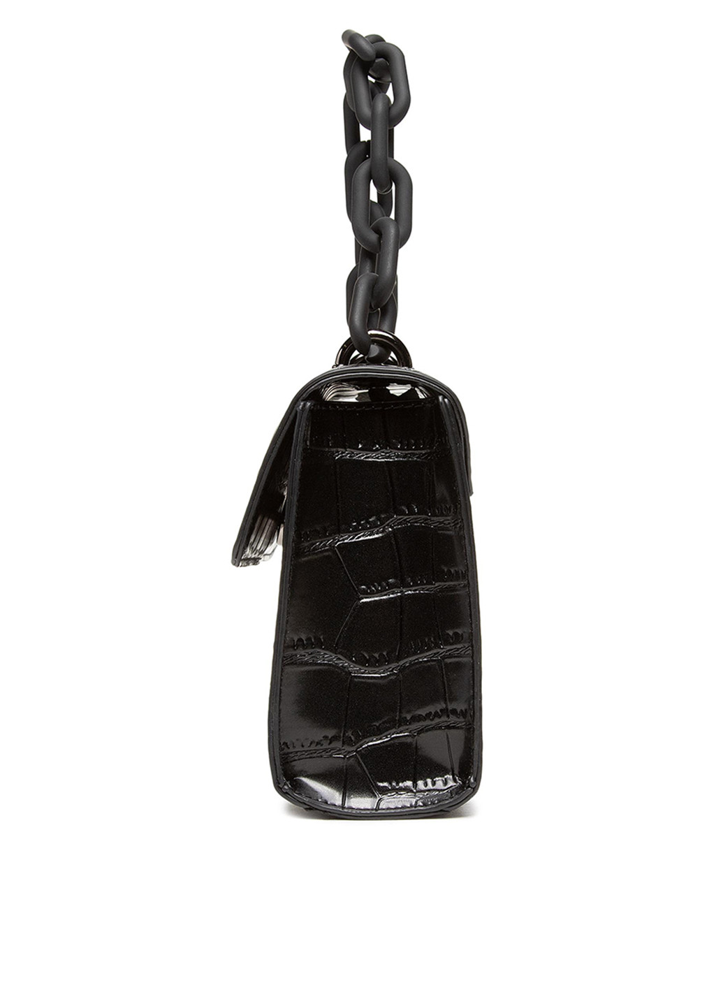 Сумка з ремінцем DeeZee EBG13190 кросс боди, каркасная сумка однотонная чёрная кэжуал