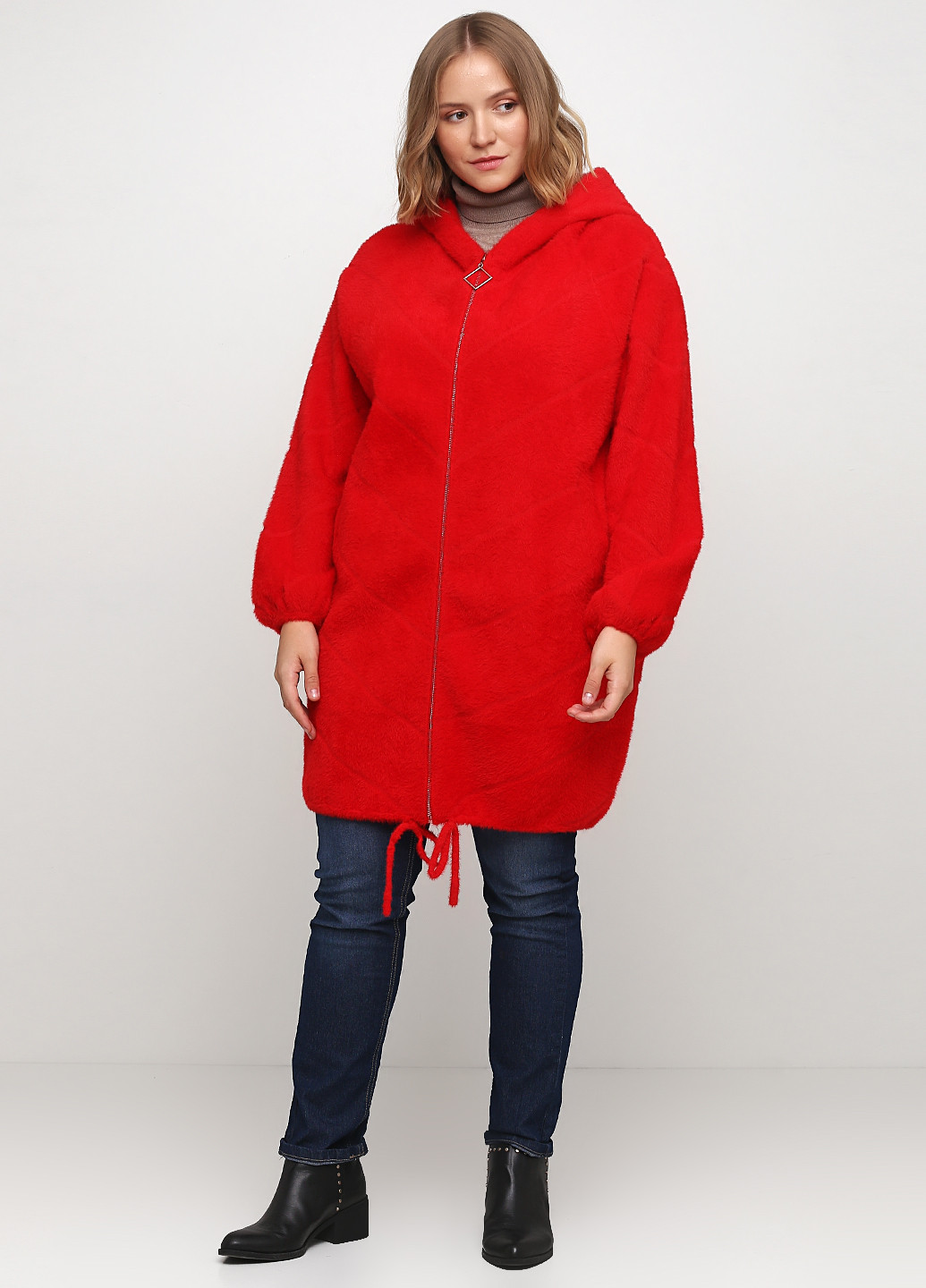 Красное демисезонное Пальто однобортное Basconi