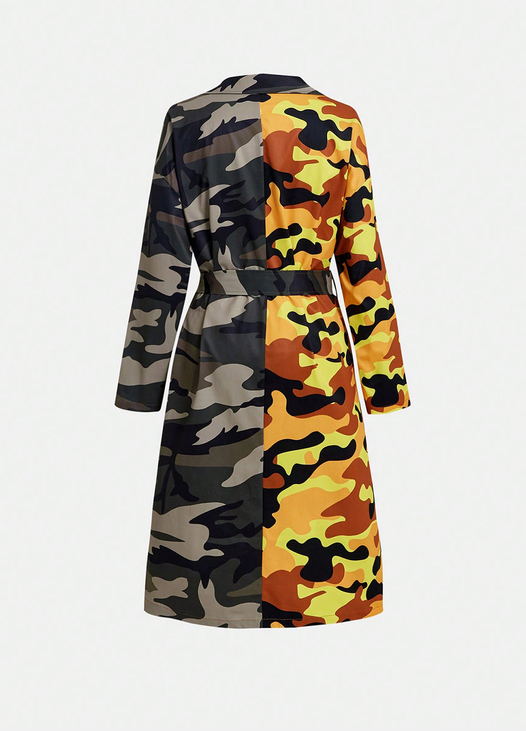 Комбіноване демісезонне Пальто однобортне SHEIN