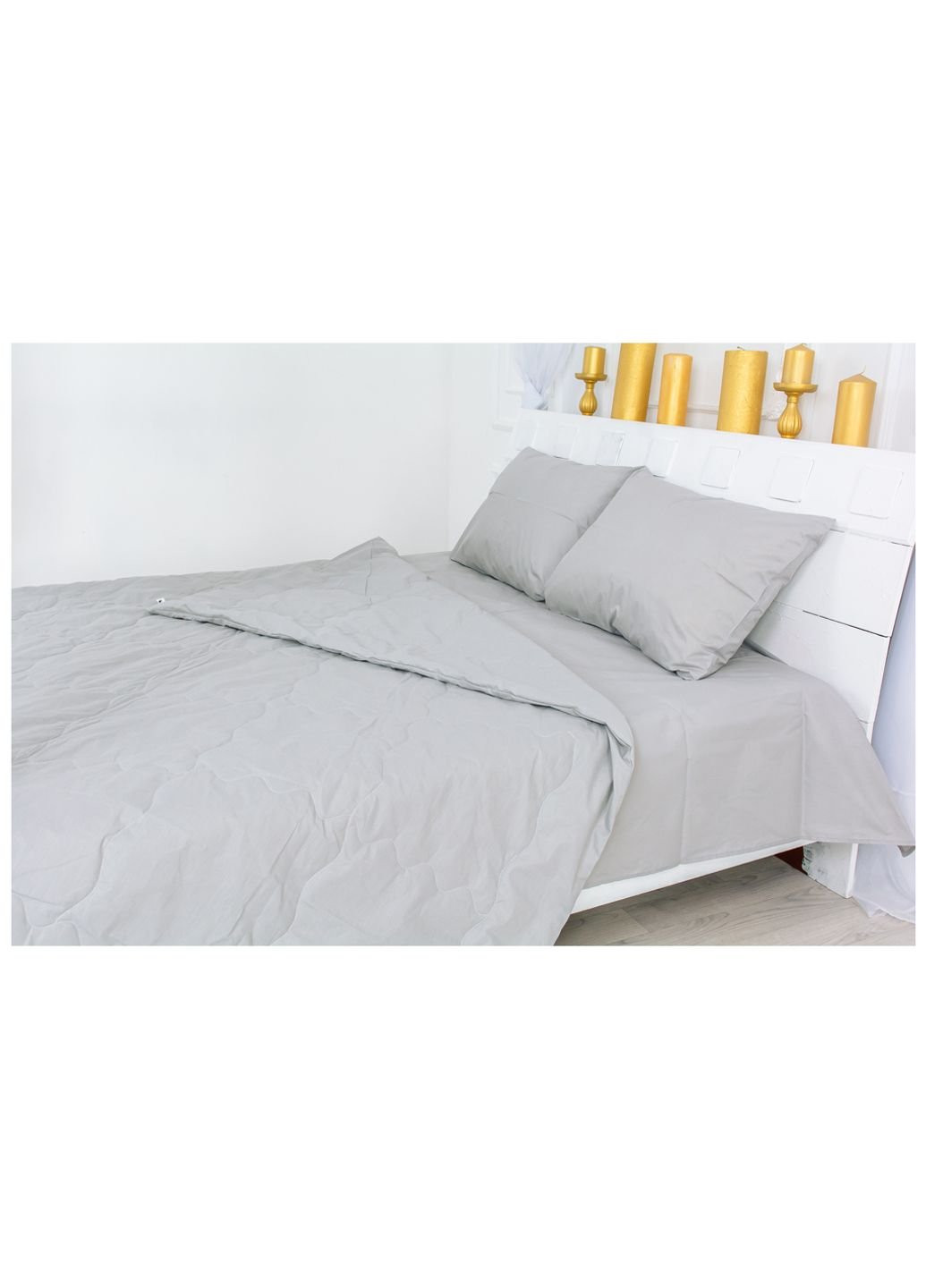 Одеяло MirSon антиаллергенное Летнее с Ecosilk 2304 Light Gray 155x215 (2200003027907) No Brand (254010828)