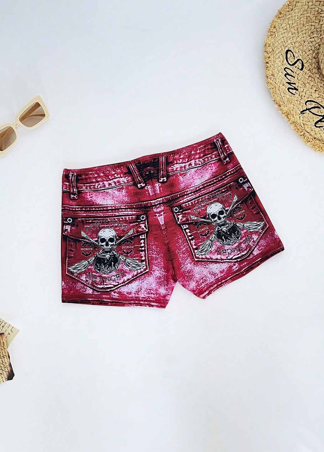 Цветные купальные трусики с рисунком SHEIN