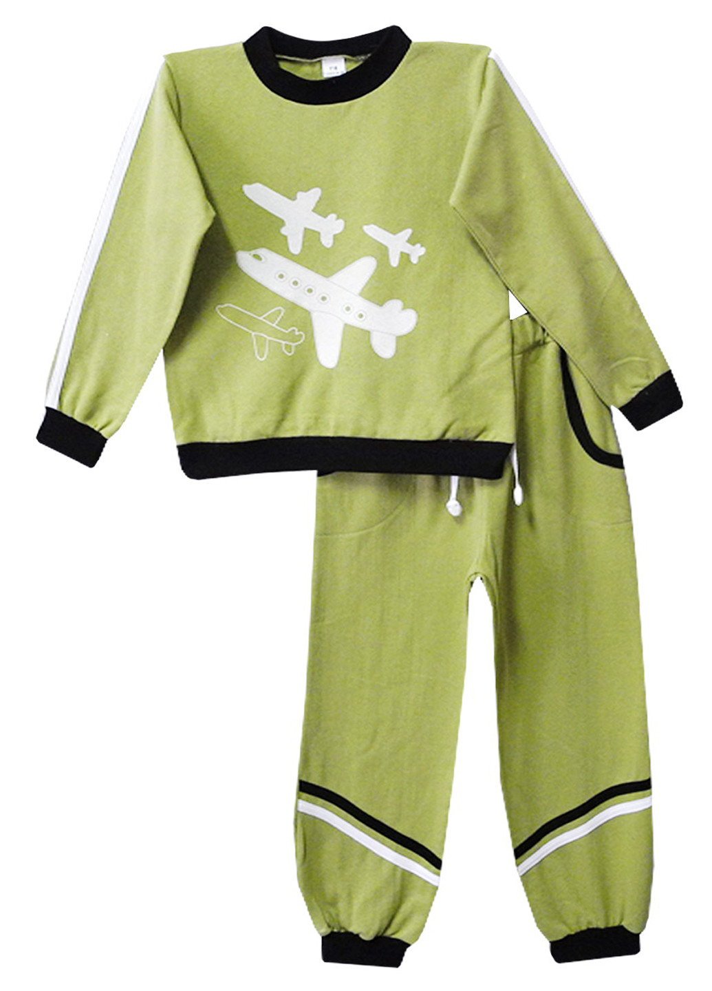 Оливковий (хакі) демісезонний костюм (лонгслів, брюки) з довгим рукавом Клим