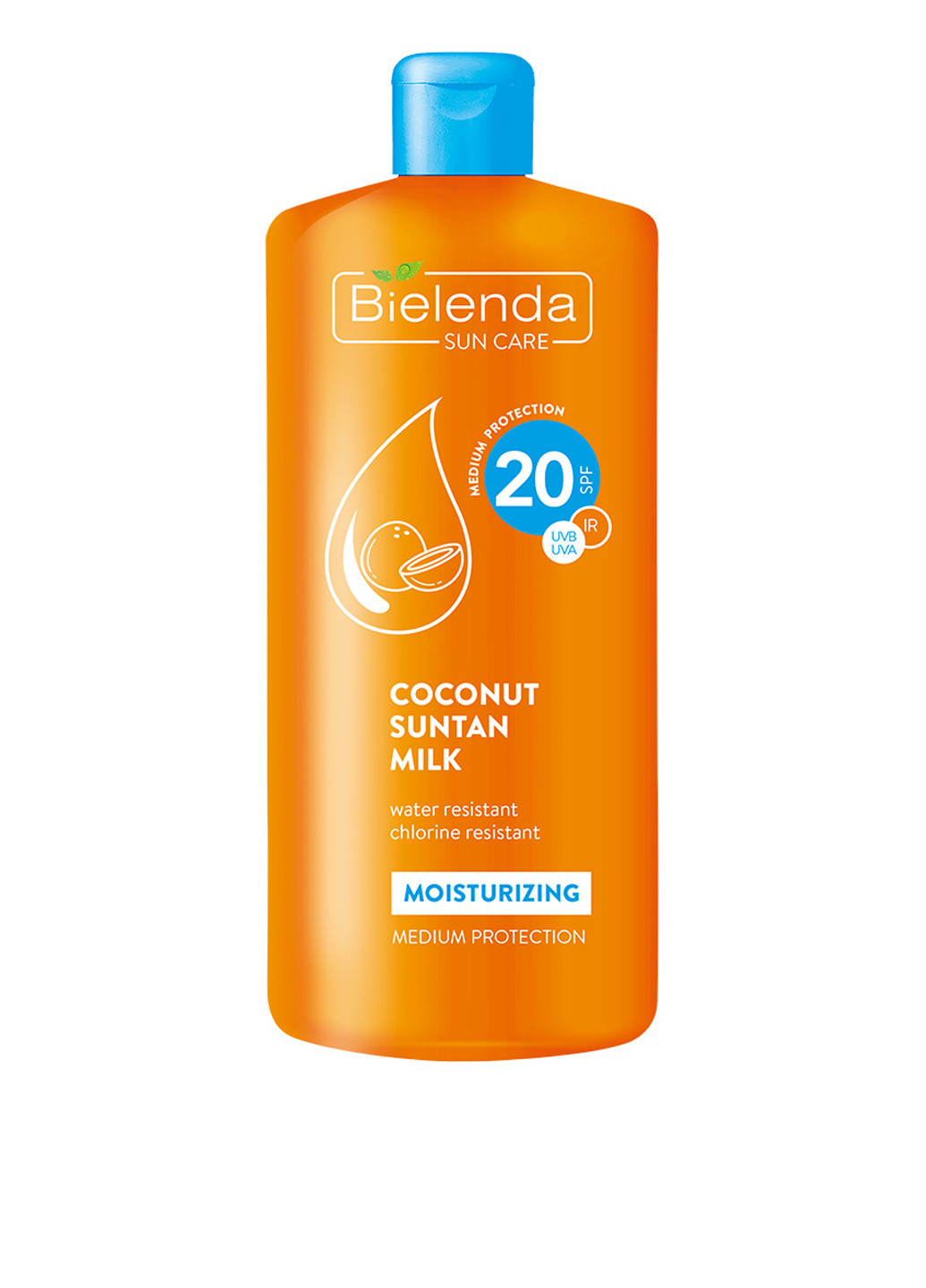 Молочко для засмаги кокосове SPF20, 200 мл Bielenda (79324809)