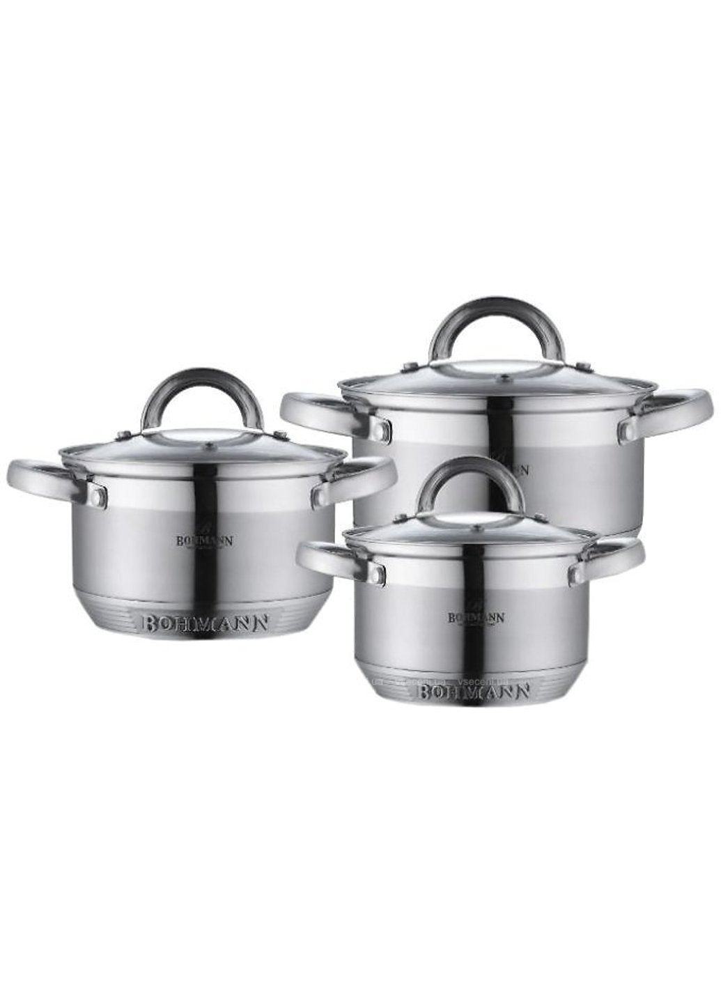 Набор кухонной посуды из нержавеющей стали 6 предметов BH-0715 Bohmann (254782406)