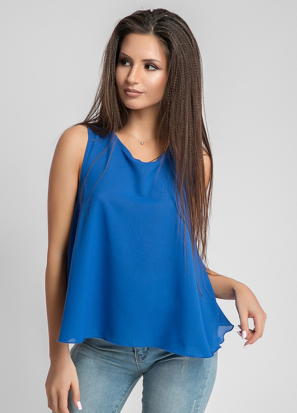 Синяя летняя блуза Modna Anka