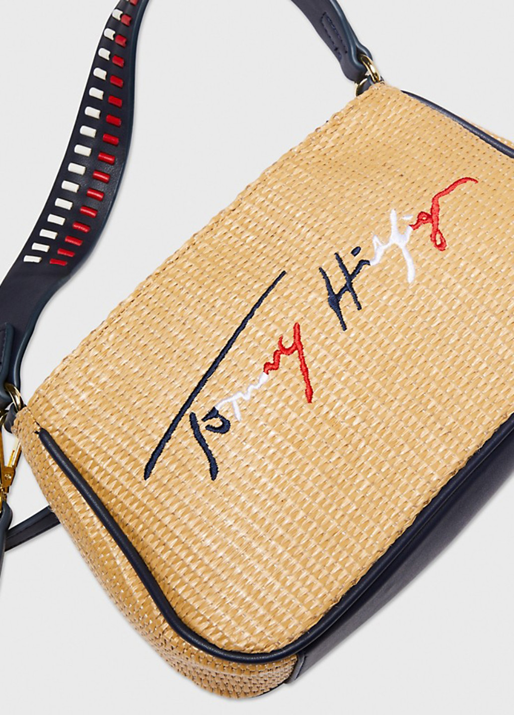 Сумка Tommy Hilfiger каркасная сумка логотип песочная кэжуал