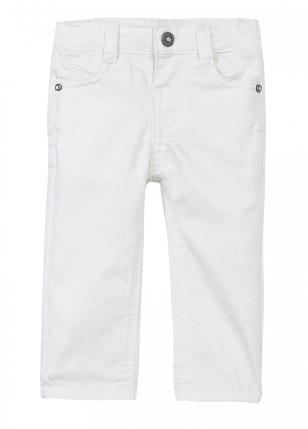 Белые кэжуал летние прямые брюки 3 Pommes