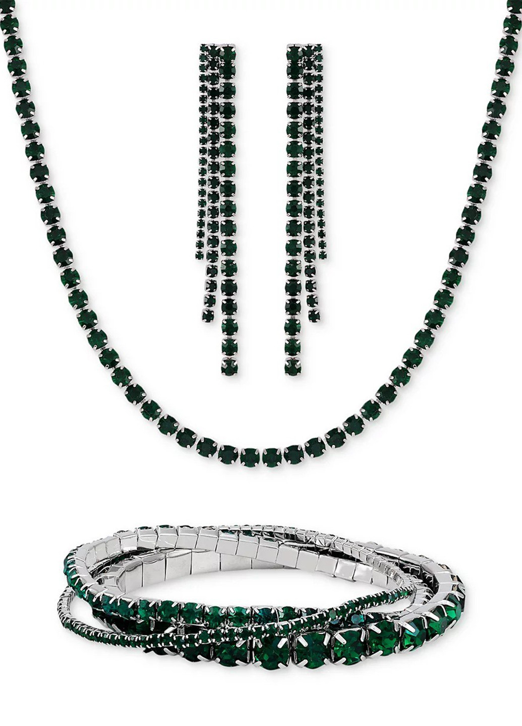 Комплект (ожерелье, браслет (3 шт.), серьги) Guess (322171480)