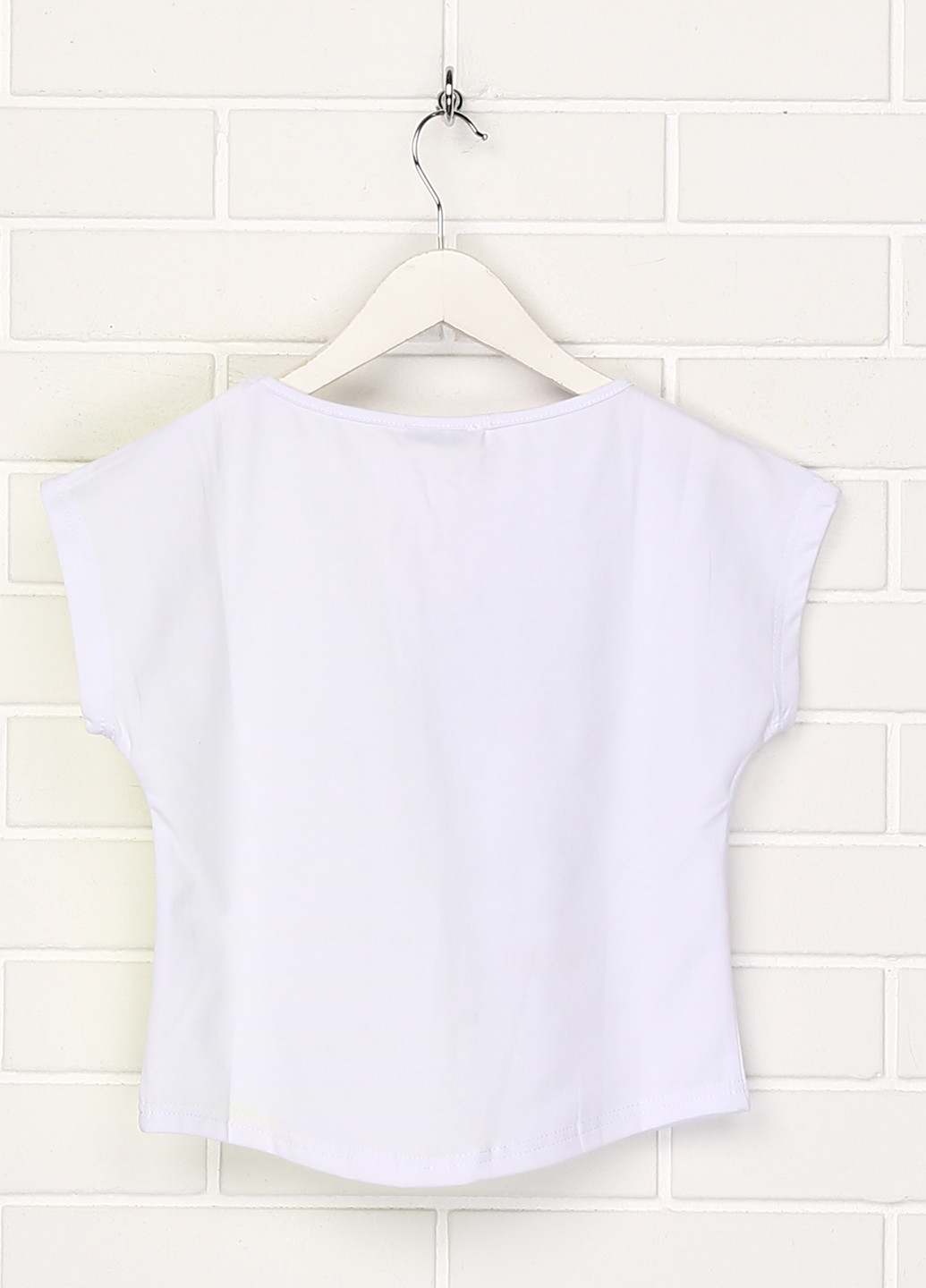 Белая летняя футболка с коротким рукавом Aquamarine