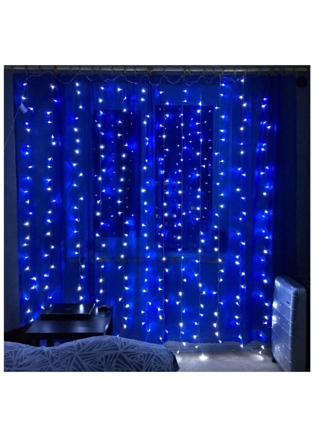 Гирлянда штора водопад 3x3м 300LED 220V синяя (CW-GW-300L33VWFBL) Colorway (254593236)