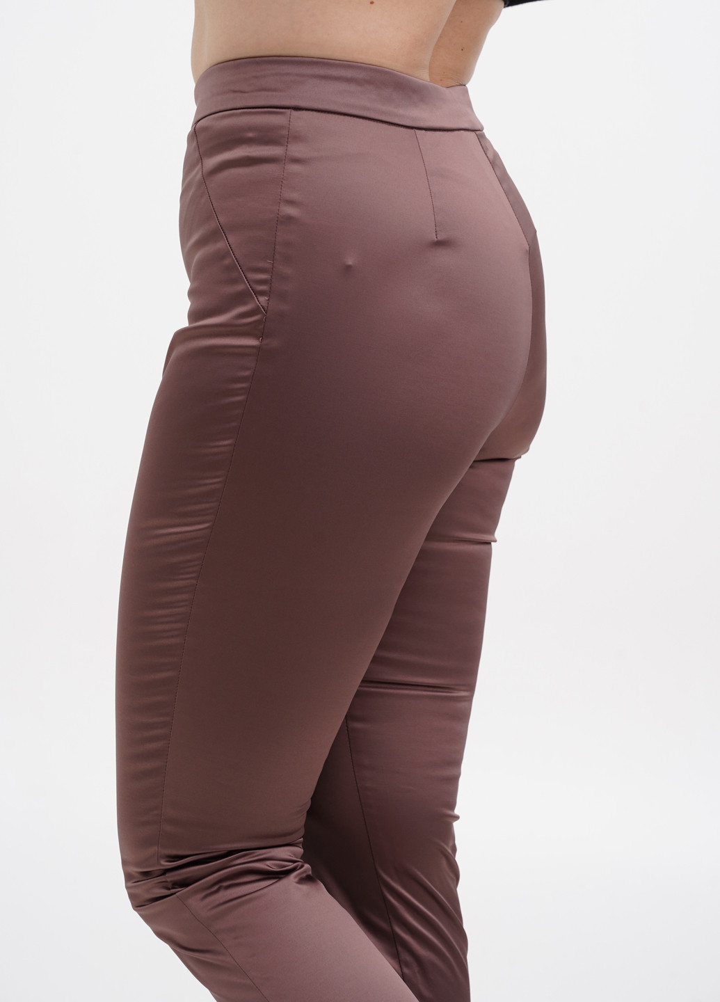 Розово-коричневые кэжуал демисезонные клеш брюки Weekday