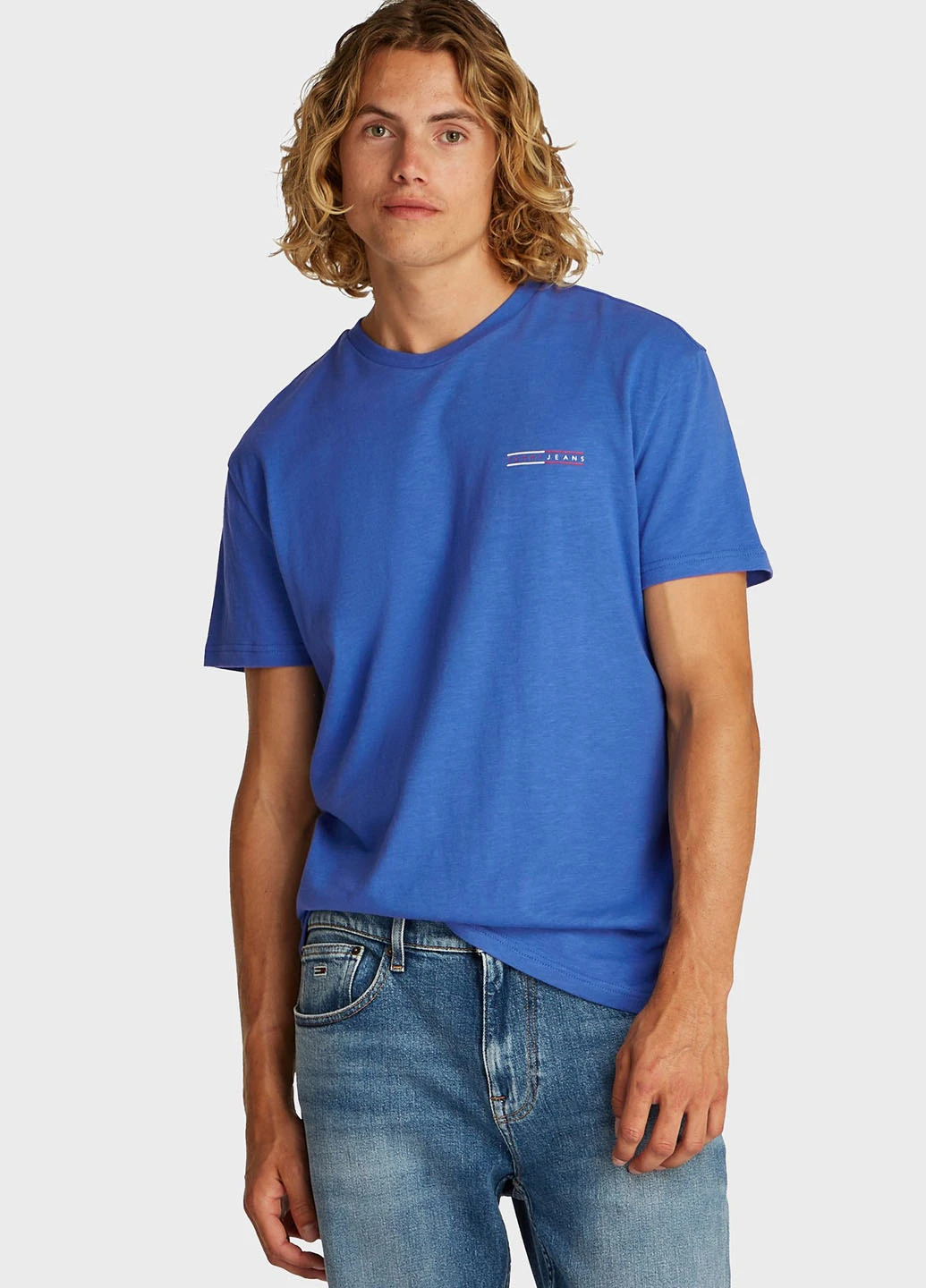Темно-блакитна футболка Tommy Jeans