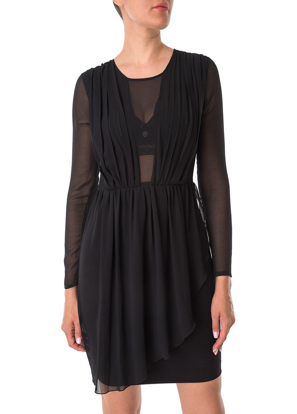 Черное кэжуал платье Cristina Gavioli однотонное