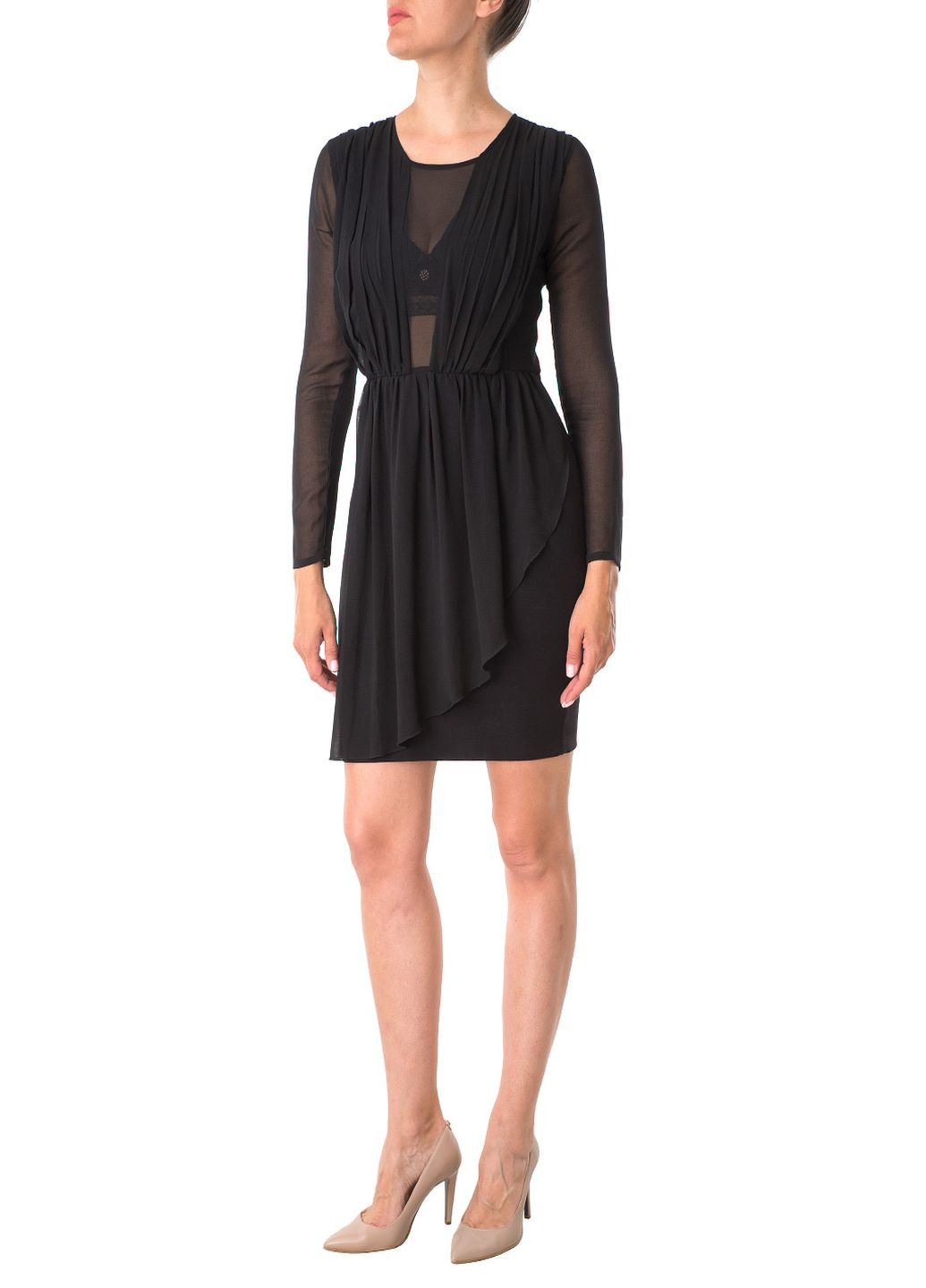 Черное кэжуал платье Cristina Gavioli однотонное