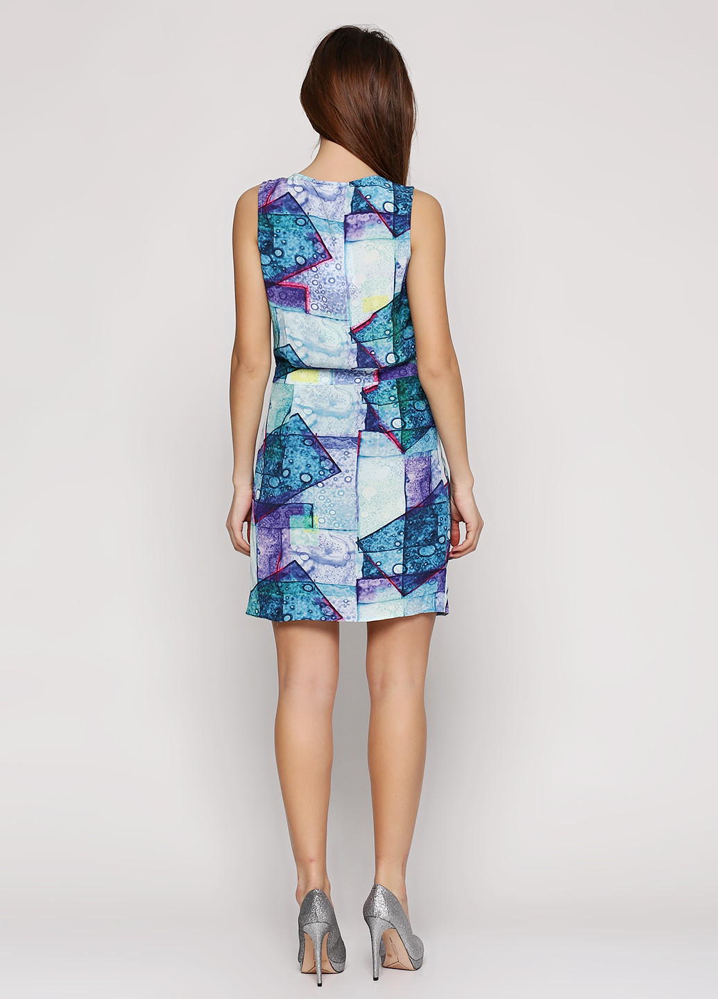 Голубое кэжуал платье на запах & Other Stories с абстрактным узором