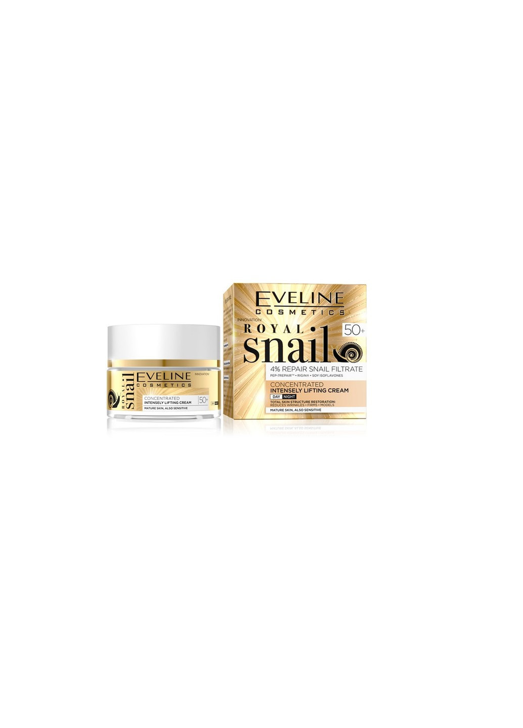 Крем концентрат интенсивный лифтинг для всех типов кожи 50+ Royal Snail 50 мл Eveline (253853540)