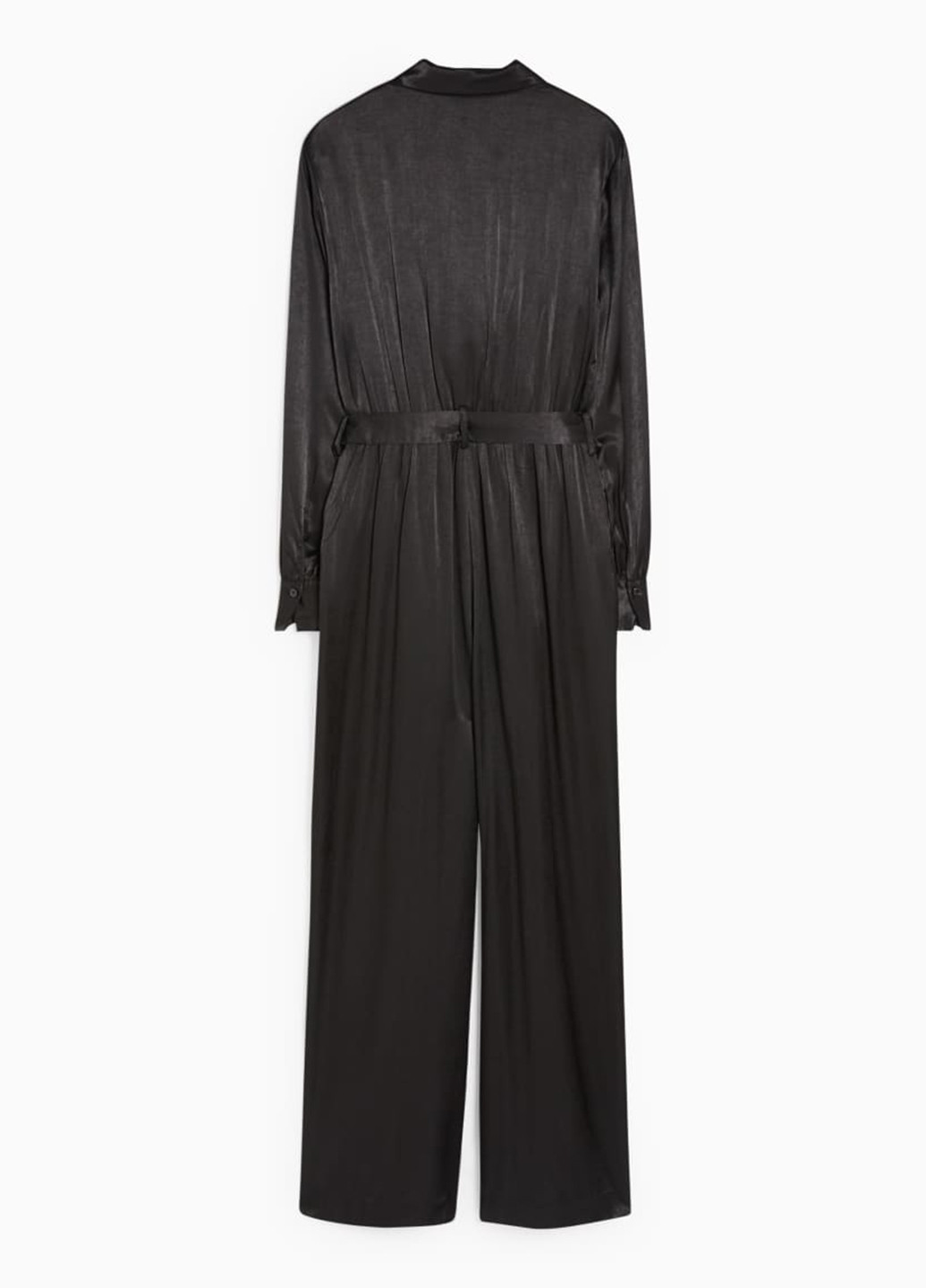 Комбинезон C&A комбинезон-брюки однотонный чёрный кэжуал вискоза