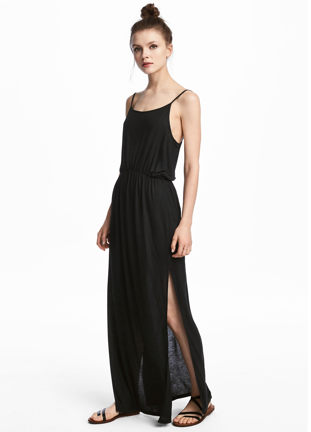 Черное кэжуал платье платье-майка H&M