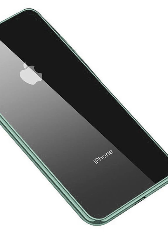 Прозорий силіконовий чохол з глянсовою окантовкою Full Camera для Apple iPhone XS Max (6.5 ') Зелений (is_00000041569_2) Epik (229727015)