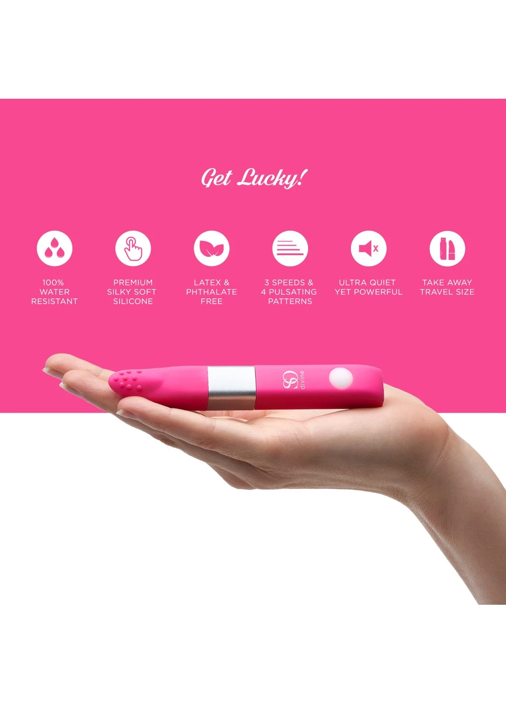 Мини USB вибратор для клитора Get Lucky So Divine (252612390)