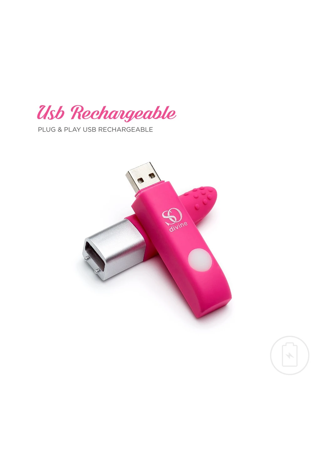 Мини USB вибратор для клитора Get Lucky So Divine (252612390)