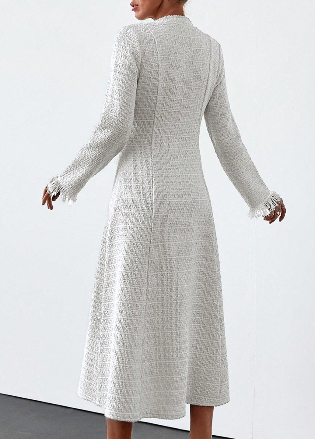 Білий кежуал сукня сукня-жакет SHEIN однотонна