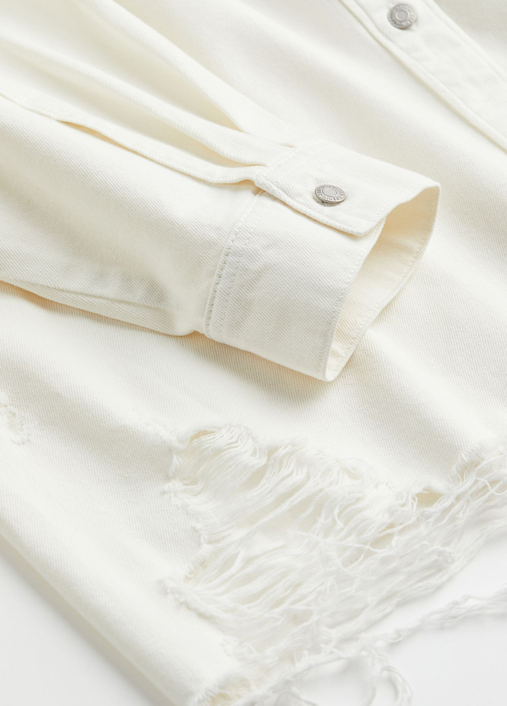 Белое джинсовое платье рубашка H&M однотонное