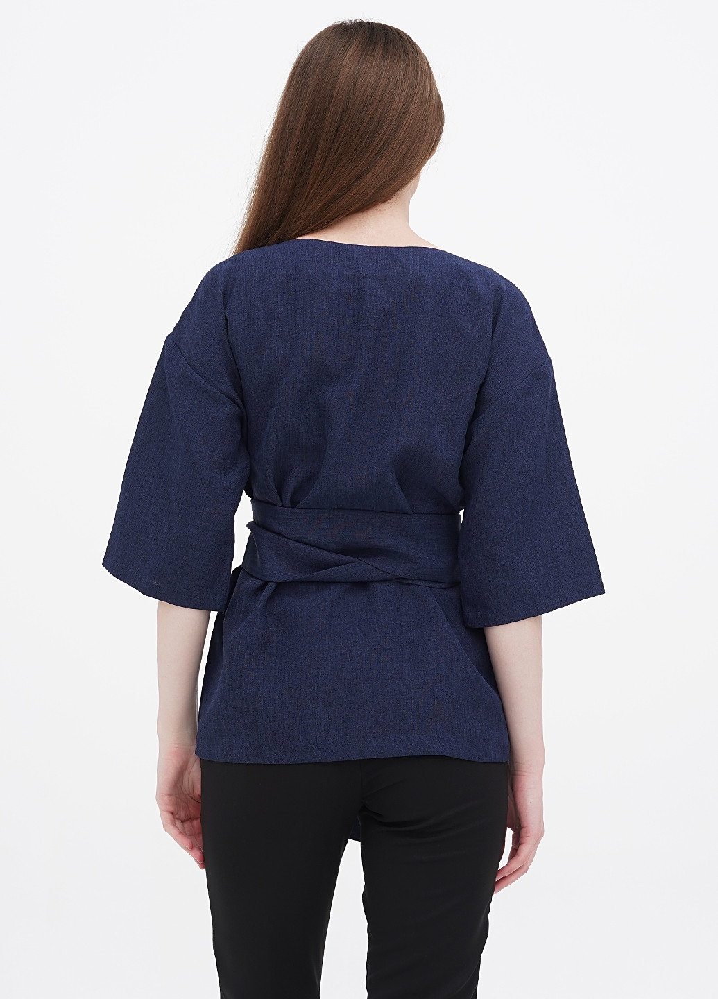 Темно-синий женский жакет Rebecca Tatti однотонный - летний
