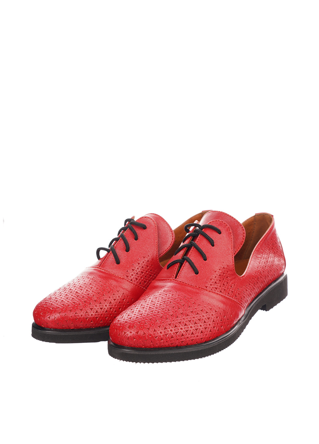 Ilona Туфли броги красный з натуральная кожа, — демисезон (319832050)
