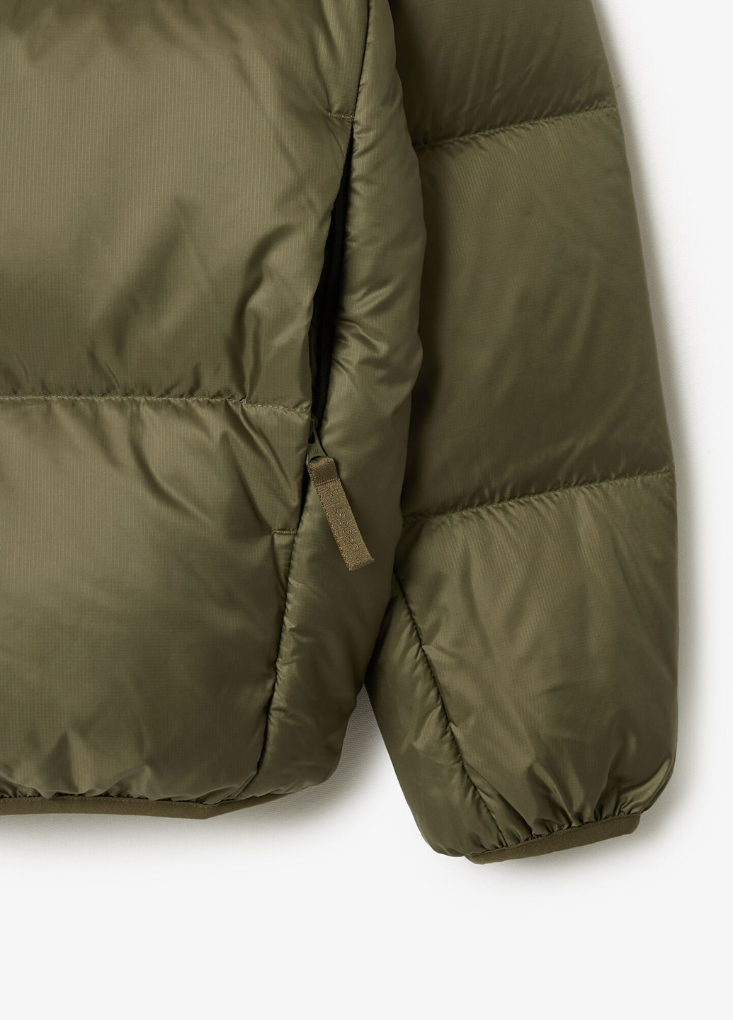 Оливковий (хакі) зимній Пуховик Lacoste