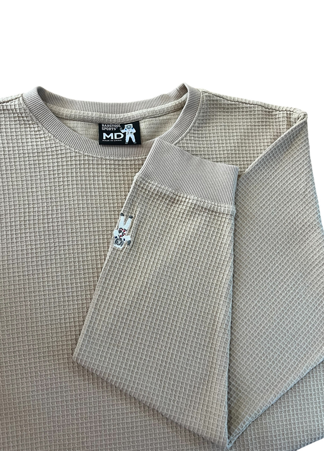 Бежевый свитшот Barstool Sports однотонный вышивка (305944168)