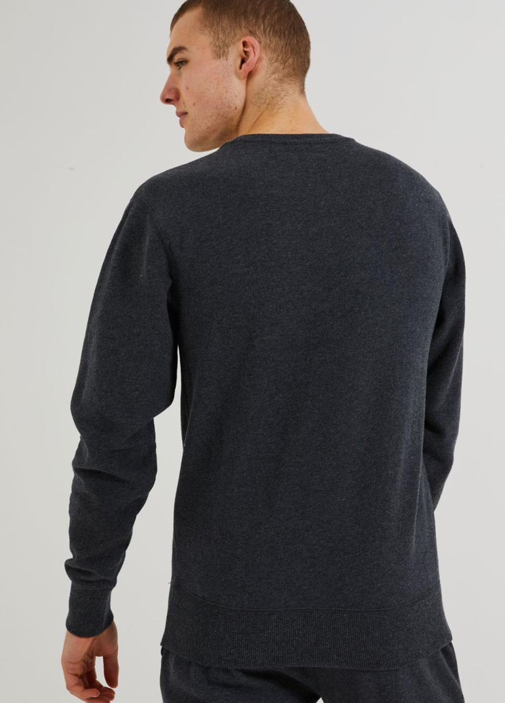 Темно-серый свитшот shc07930-106 Ellesse надпись без декора (320996756)
