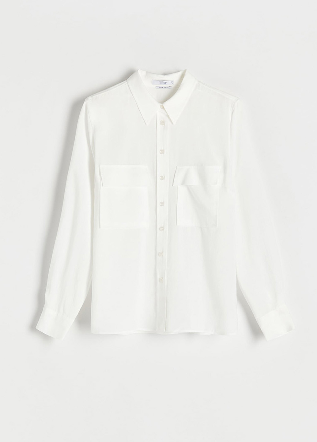 Белая кэжуал рубашка однотонная Reserved