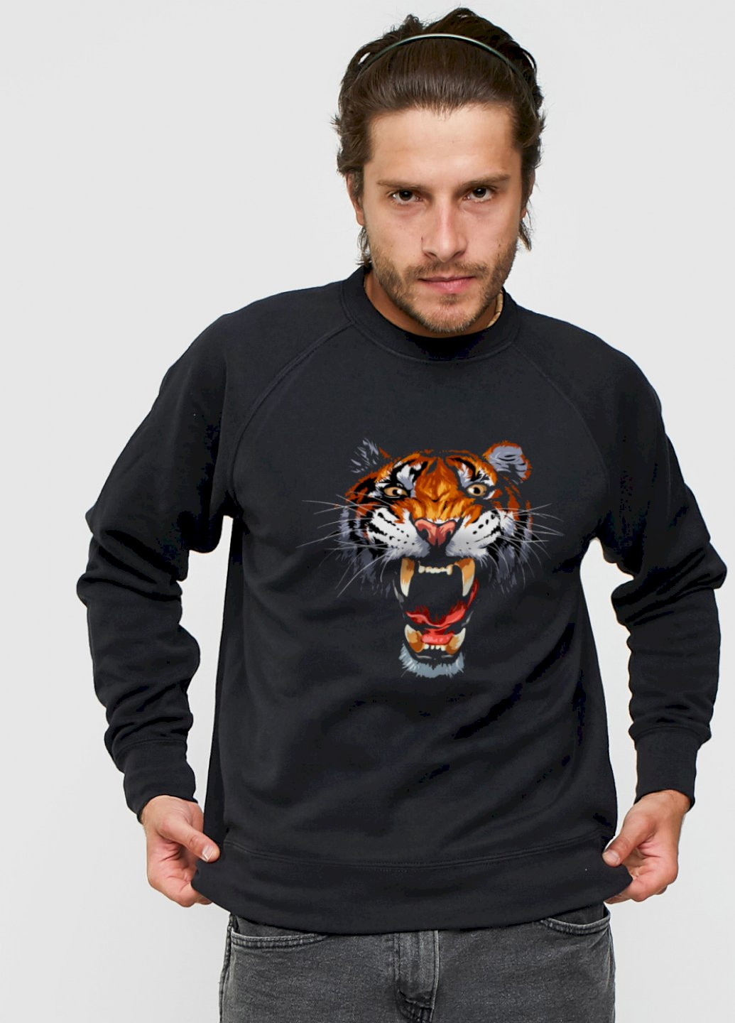 Черный свитшот мужской YAPPI рисунок (251424160)