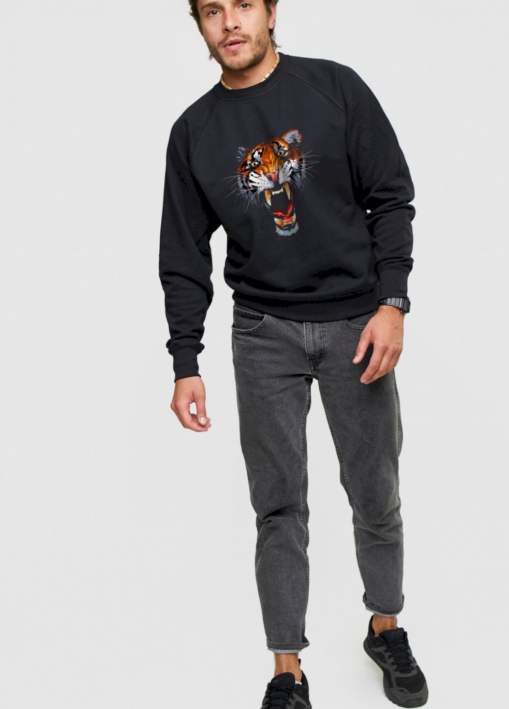 Черный свитшот мужской YAPPI рисунок (251424160)