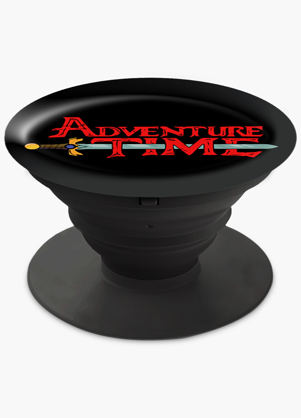 Попсокет (Popsockets) тримач для смартфону Час пригод час Пригод (Adventure Time) (8754-1582) Чорний MobiPrint (216748417)