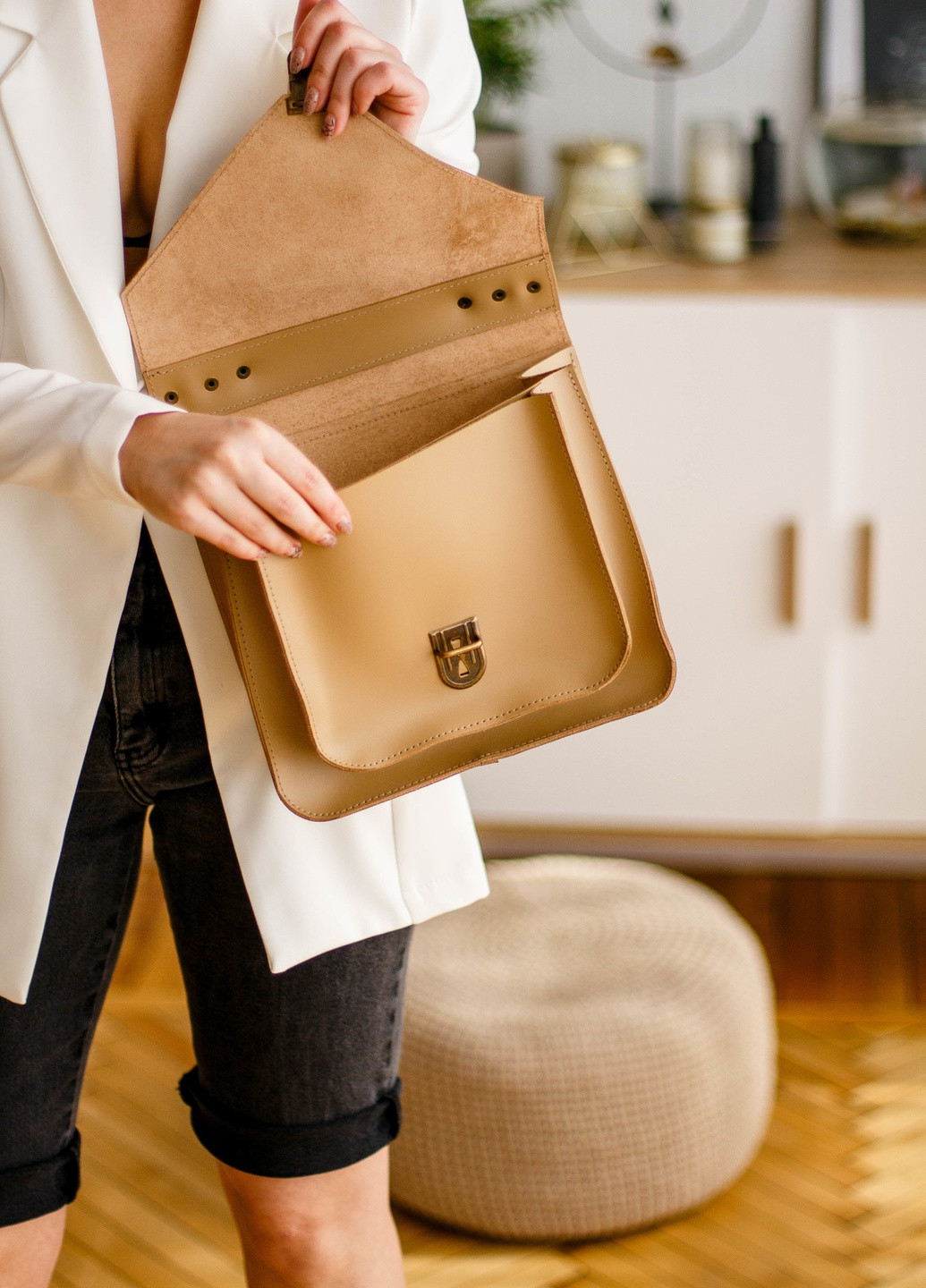 Женская деловая сумка ручной работы из винтажной натуральной кожи бордового цвета Boorbon (253342380)