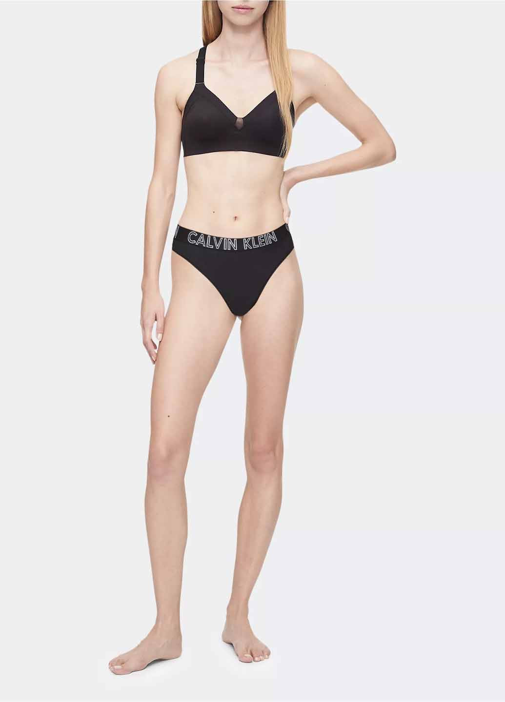 Черный демисезонный комплект (бюстгальтер, трусики) Calvin Klein
