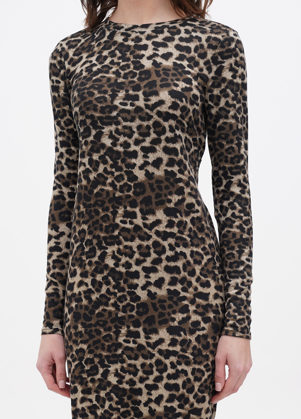 Темно-бежева кежуал сукня футляр Glamorous леопардовий