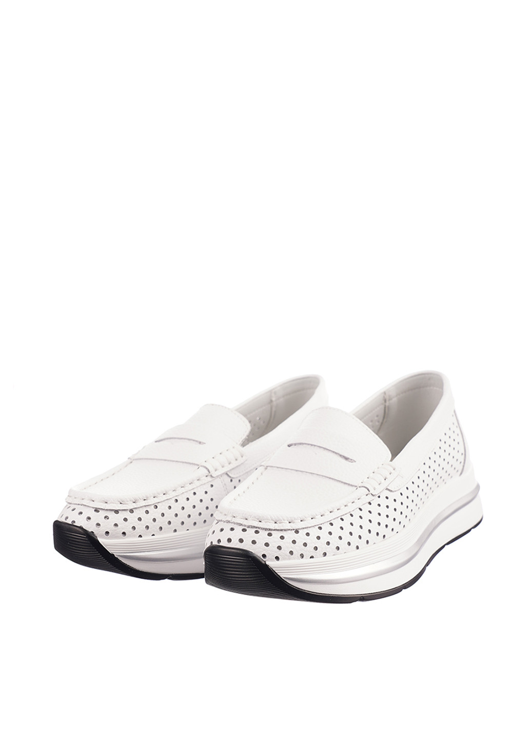Белые мокасины Lola Andy с перфорацией