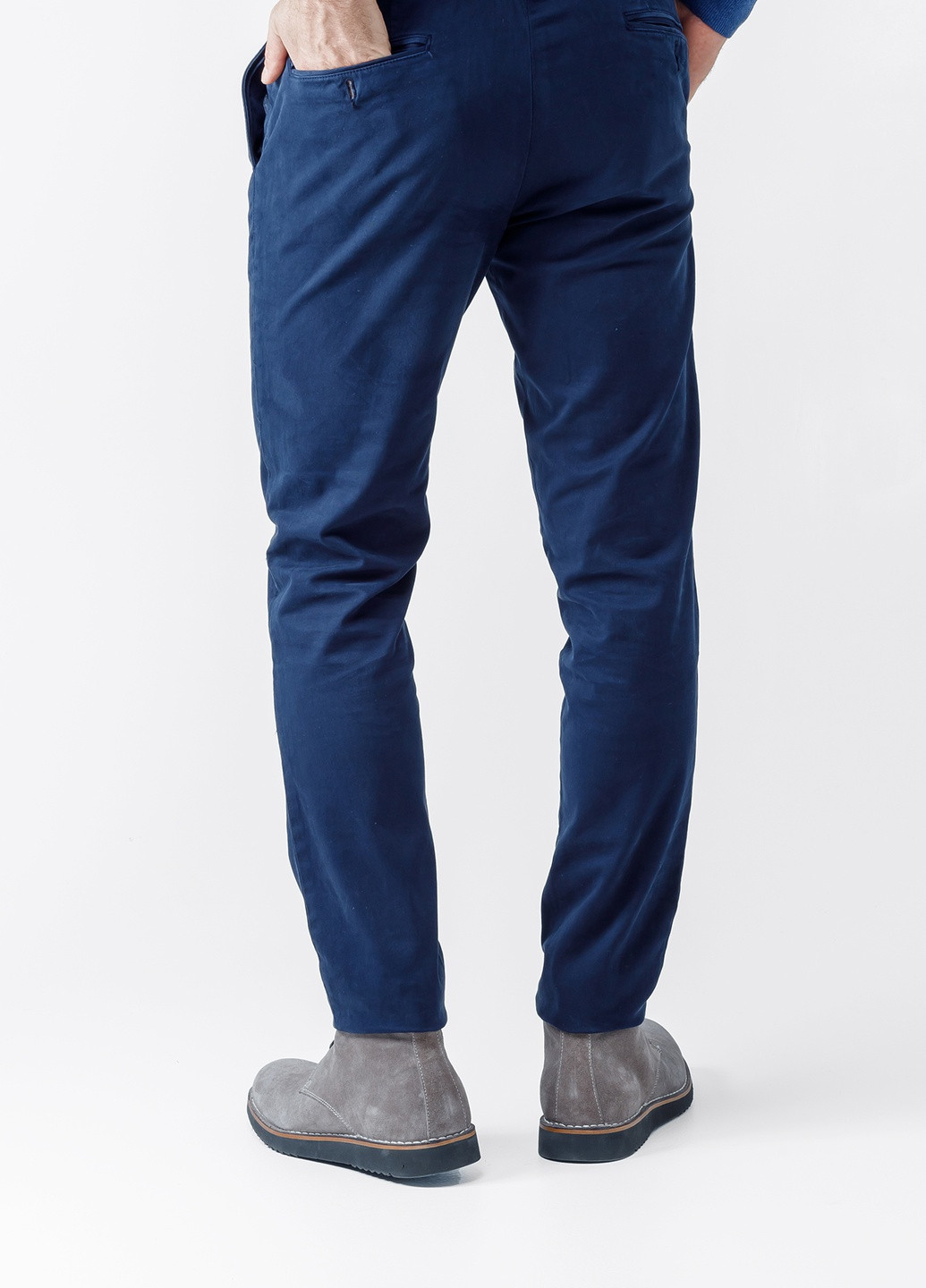 Синие кэжуал демисезонные чиносы брюки NAVI